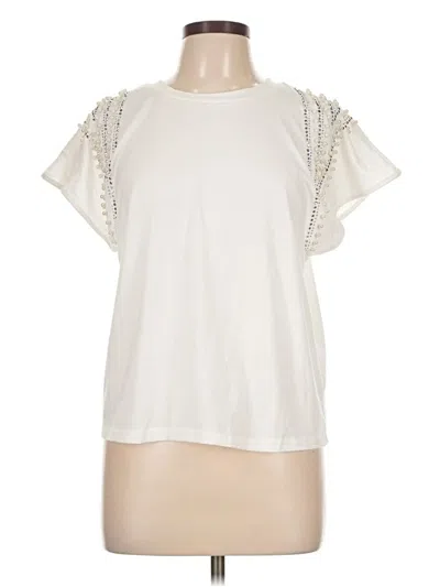 Pre-owned On Twelfth Short Sleeve Top Ivory Crew Neck Tops In White