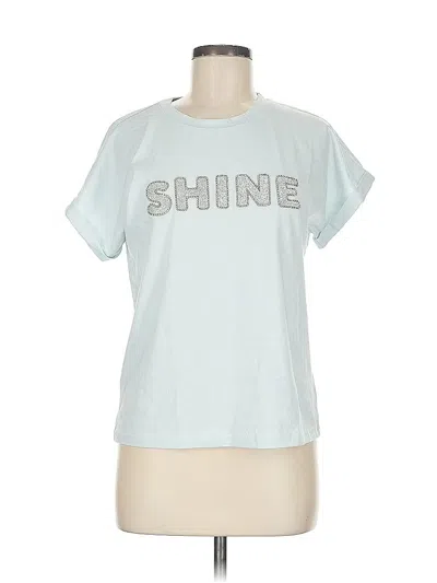 Pre-owned On Twelfth Short Sleeve Top Silver Crew Neck Tops