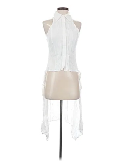 Pre-owned On Twelfth Sleeveless Blouse In White