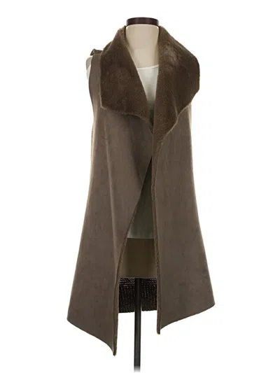 Pre-owned On Twelfth Sleeveless Top Brown Cowl Neck Tops