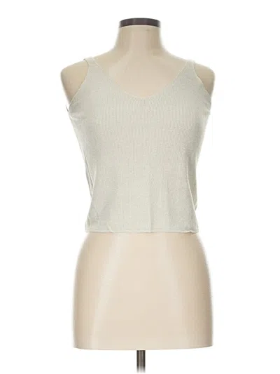 Pre-owned On Twelfth Sleeveless Top Silver Halter Neckline Tops