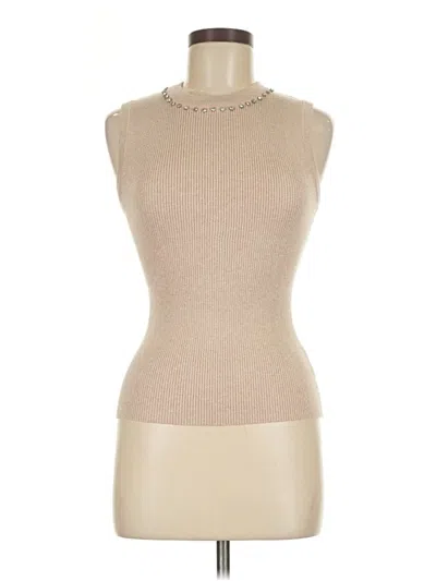 Pre-owned On Twelfth Sleeveless Top Tan Turtleneck Tops