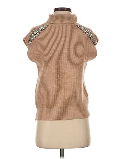 Pre-owned On Twelfth Sleeveless Top Tan Turtleneck Tops