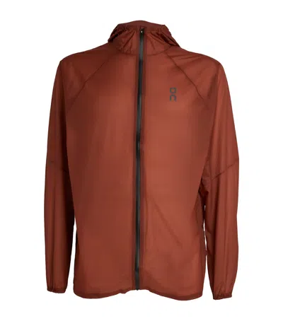 On Ultra Zip-up Jacket In Brown