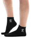 On Unisex Logo Mid Socks, Pack Of 3 In Black