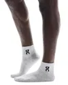 On Assorted 3-pack Logo Quarter Socks In Gray
