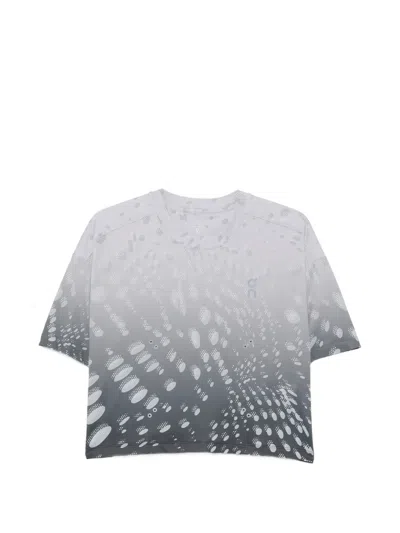 On Volt-t Gradient-effect Logo-print T-shirt In Grey