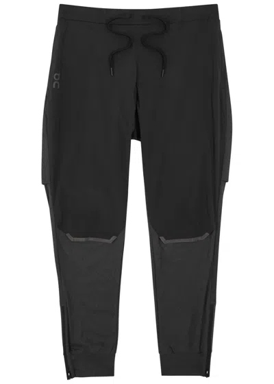 On Weather Nyl And Stretch-jersey Sweatpants In Black