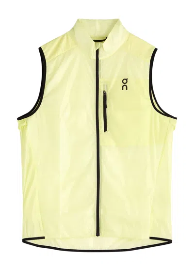 On Weather Padded Nyl Gilet In Yellow