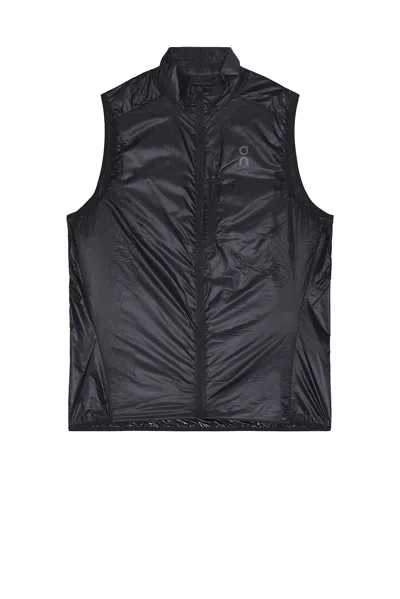 On Performance Recycled Shell Running Vest In Black
