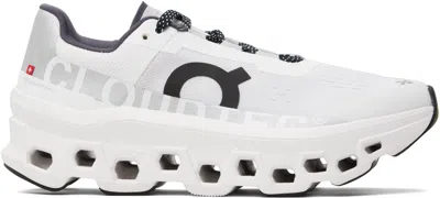 ON WHITE & GRAY CLOUDMONSTER SNEAKERS
