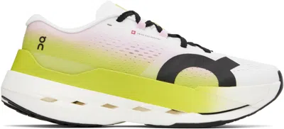 On White & Green Cloudboom Max Sneakers
