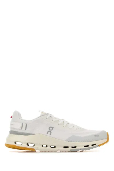ON WHITE LACE-UP SNEAKERS