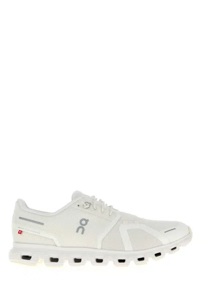 ON WHITE MESH CLOUD 6 SNEAKERS