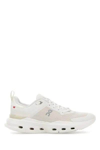 On White Mesh Cloudpulse Next Sneakers In Transparent