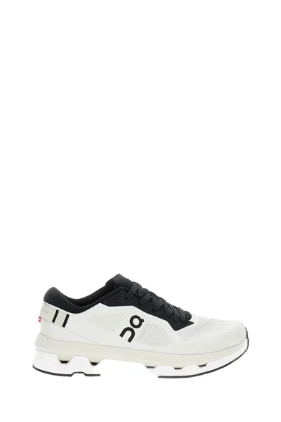 On White Mesh Sneakers With Speed-lacing System