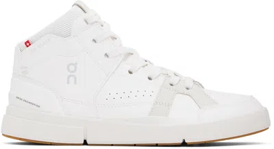 On White 'the Roger' Clubhouse Mid Sneakers In White | Sand