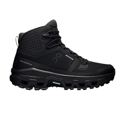 Pre-owned On Wmns Cloudrock Waterproof 'triple Black' | Women's Size 6.5