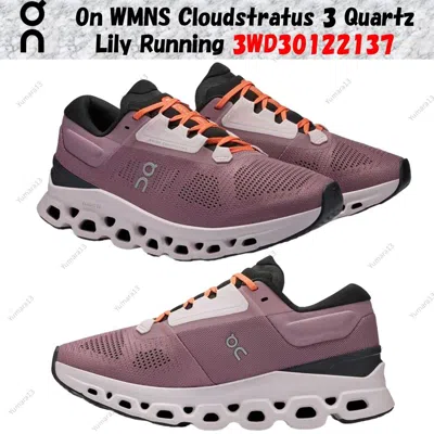 Pre-owned On Wmns Cloudstratus 3 Quartz Lily Running 3wd30122137 Women's Size