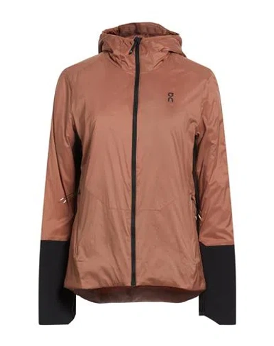 On Woman Jacket Brown Size Xl Recycled Polyamide