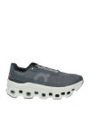 On Cloudmster Void Panelled Mesh-knit Sneakers In Gray