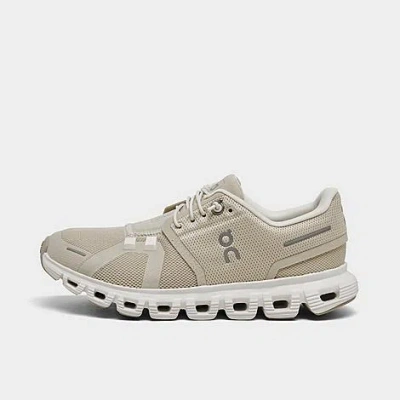 On Women's Cloud 6 Running Shoes In Pearl/white