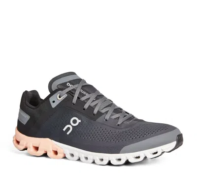 On Women's Cloudflow Running Shoes In Rock Rose In Black