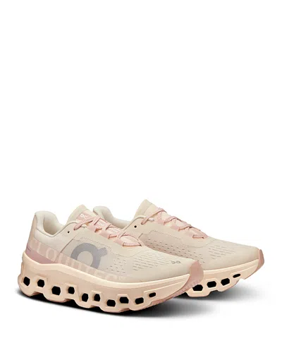 ON WOMEN'S CLOUDMONSTER ROAD RUNNING SNEAKERS IN MOON