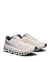 On Lightweight Grey Sneakers With Breathable Upper In Ivory/wolf