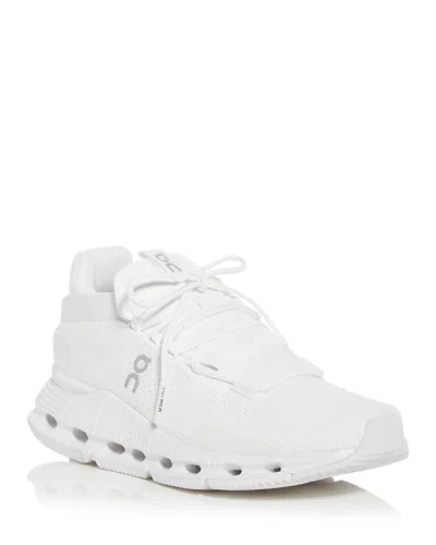 On Women's Cloudnova Low Top Running Sneakers In Undyed White