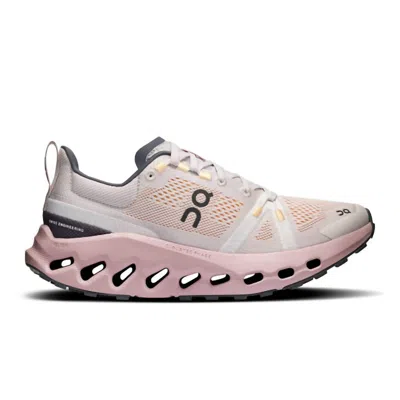 On Women's Cloudsurfer Trail Running Shoes In Silver/mauve In Pink
