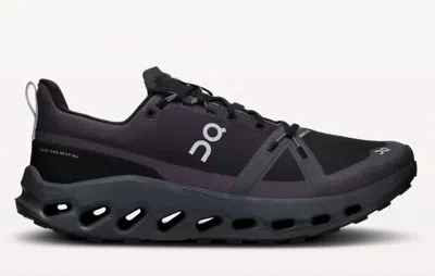 ON WOMEN'S CLOUDSURFER TRAIL WATERPROOF SNEAKERS IN BLACK/ECLIPSE