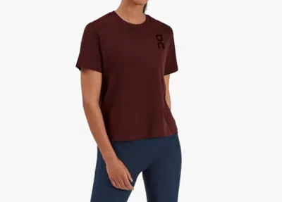 On Women's Graphic Top In Mulberry In Red