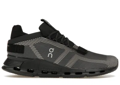 Pre-owned On Women's  Running Cloudnova White Sneakers In Void/eclipse/undyed In Black