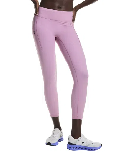 On Women's Performance Tights 7/8 In Pink