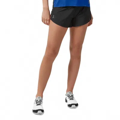 On Women's Race Shorts In Black In Blue