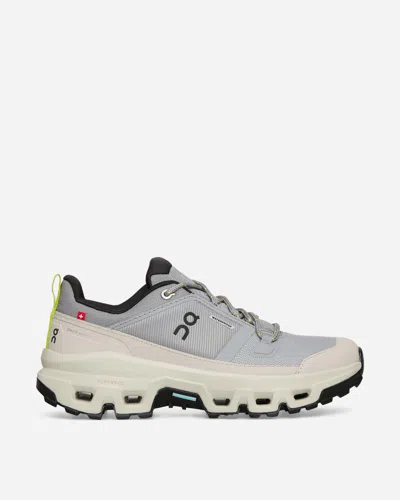 On Women S Cloudrock Low Wp Sneakers Alloy / Ice In Grey