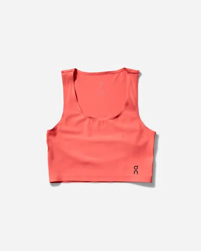 On Women S Studio Open Back Crop Top Coral In Orange