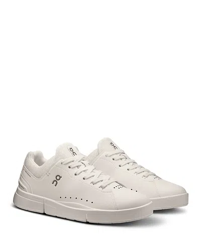 On Women's The Roger Advantage Low Top Sneakers In All White