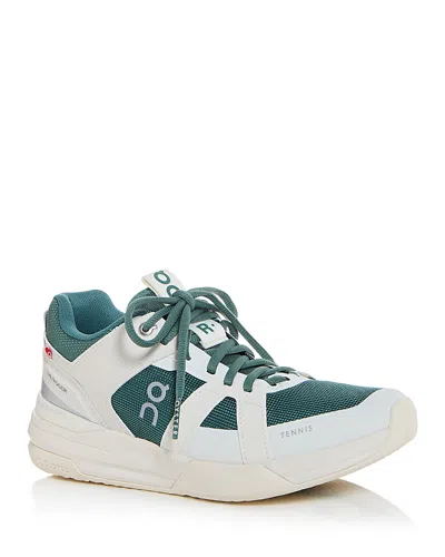 On Women's The Roger Clubhouse Pro Low Top Sneakers In Green/white