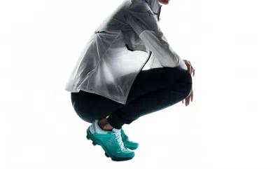 On Women's Weather Jacket In Grey White In Black