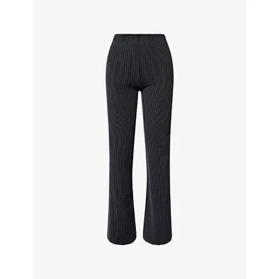 On Womens Black All Day Ribbed Stretch-woven Trousers Xs