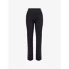 On Womens Black Studio Flare Stretch-woven Trousers In Black