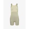 On Womens Caper Scoop-neck Striped Knitted Bodysuit In Gray