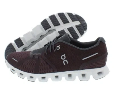 Pre-owned On Womens Cloud 5 Textile Synthetic Mulberry Eclipse Trainers 9.5 Us