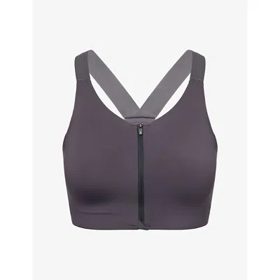 On Womens Eclipse Endurance Zip Stretch-woven Sports Bra In Black