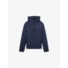 On Womens Navy Focus Tech Relaxed-fit Stretch-cott Blend Hoodie Xs In Blue
