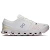 On Cloud X 4 Panelled Mesh-knit Sneakers In White/orange
