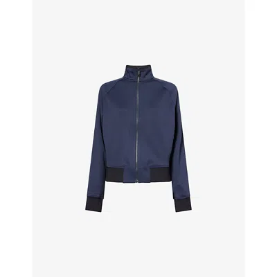 On Womens Blue Court High-neck Woven Jacket