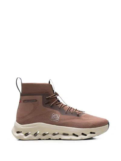 On X Loewe Cloudtilt Hi Lace-up Sneakers In Orange